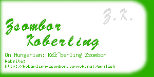 zsombor koberling business card